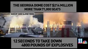 17K views · 32 reactions | SloMo video of a $214 million dollars building imploding... The Georgia Dome was built in 1992 and cost $214 million but only took 12 seconds to come down. | 11Alive | Facebook