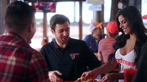 13 reactions | Bristol Baby! When the green flag drops at 2:30pm, better have your wings and icy-cold beer ready! NASCAR is virtual but Hooters is LIVE with the best seat in the house. Taking in the race from the couch? Use code GET10 for $10 off a $30 online at hooterstogo.com or through the Hooters app! | Hooters of Louisiana | Facebook