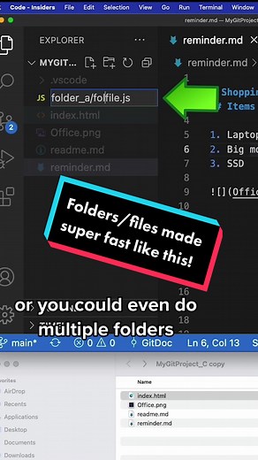 #folders #shortcut life with #vscode #techtok #savetime