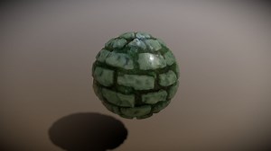 mossy brick wall material - 3D model by nixflix