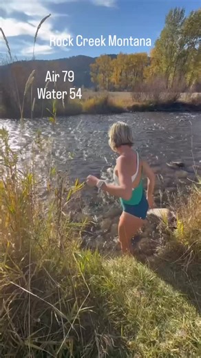 Kerstin Lindquist on Instagram: "Cold plunging in Montana Day 1! You guys, this felt so close to Jesus! The coldest water I’ve plunged in and it felt fantastic (once I got out 🤣) Temps like these, you still get benefits by just submerging your hands or feet or part of your body. This was a shallow creek so hard to stay fully submerged. Make it a point to get in the water wherever you go. ❤️ What a weekend at @themeadowsonrockcreek for a women’s Faith & health conference. So honored to speak and