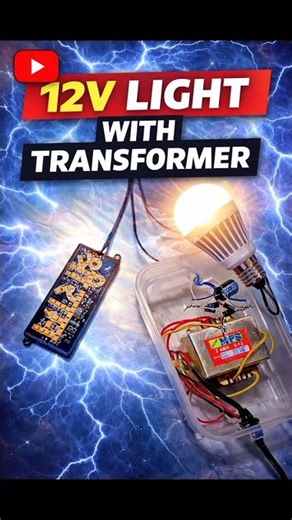 12V LED Light Using Transformer | Simple Electronics Project ⚡