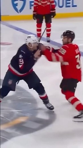 US vs Canada: Hockey Fight After Anthem Boos! 🇺🇸 vs 🇨🇦 🥊