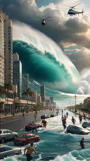 🌊 Massive Tsunami Waves | Cinematic Disaster Short | #shorts
