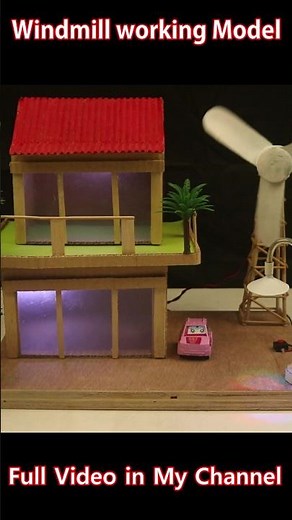 Windmill Working Model | Wind Turbine project #science #schoolproject #diy #creative