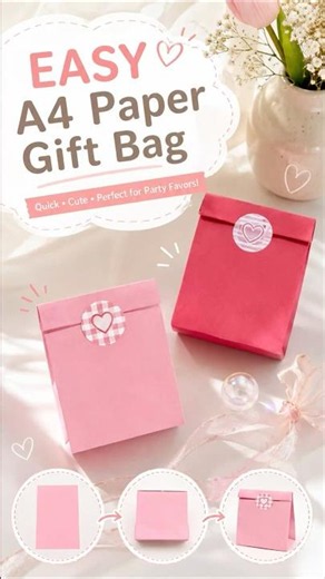 3-Minute DIY A4 Paper Gift Bag | Super Easy Party Favor Bag | A4用紙で作る3分ギフトバッグ