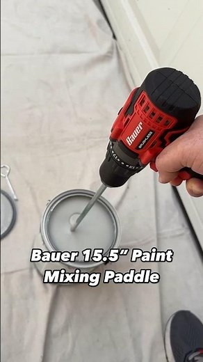 Turn your drill into a paint mixer with the #Bauer 15-1/2” Paint and Thin Coating Mixing Paddle!