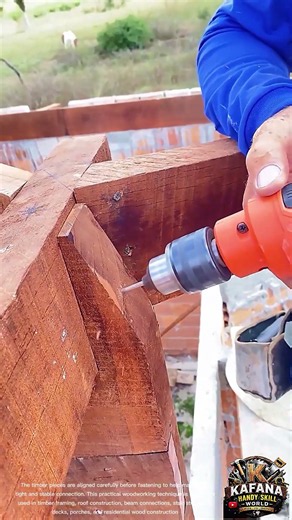 Professional Timber Beam Joint Connection | Structural Screw Fastening Using Drill Driver