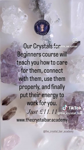 Our courses are available right now via our crystal academy 🏫 www.thecrystalbar.academy 💎🔮💫✨⭐️