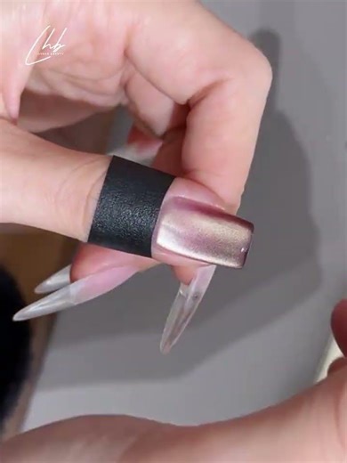 Elegant Berry Cat Eye Nail Tutorial | Minimalist Design