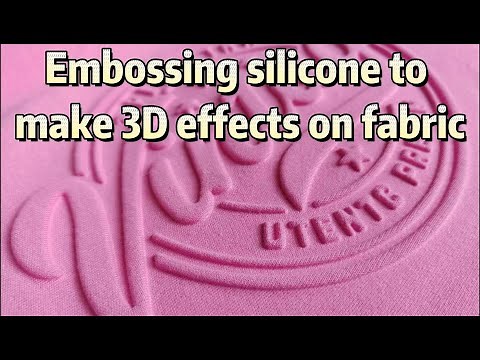How to use embossing silicone to make 3D effects on fabric?