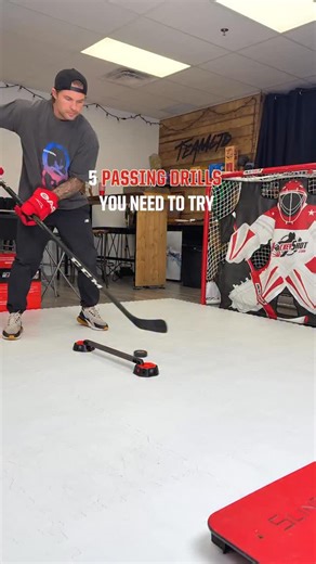 Clean passes start with good reps. 🏒 Here are 5 passing drills you need to try using the Rev Tiles to improve accuracy, timing, and puck control. Small details like this make a big difference when the pace picks up. Save this and add it to your next training session. | HockeyShot.com