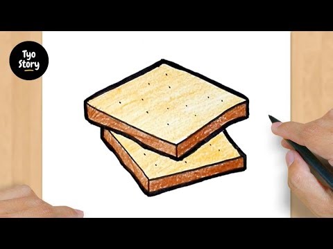 #611 How to Draw a Bread - Easy Drawing Tutorial