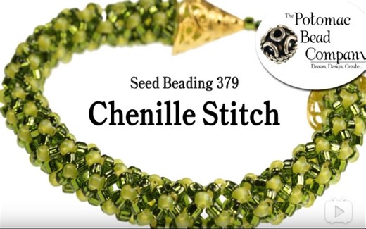 强烈推荐 串珠 手链 How to - Chenille Stitch