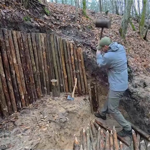 This is worth watching, and it's an extraordinary amount of physical labor, just to gather the wood he's using. We're talking 50,000+ calories probably to pull this off... You don't want to have to do this in the middle of a famine, for sure.
