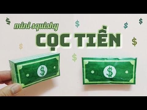 DIY | Mini Squishy | Làm Squishy mini hình Cọc tiền từ giấy ô ly đơn giản | 3D Paper squishy