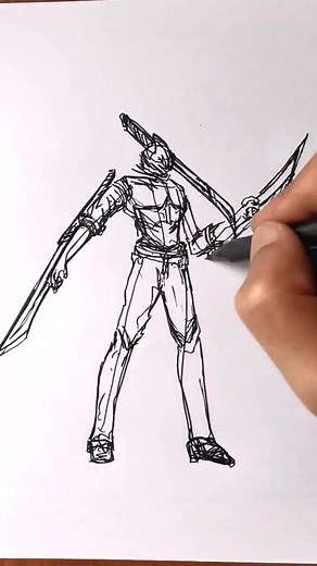 StickMan Sword Fight Drawing Tutorial