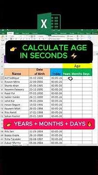 How to Calculate Age in Excel 😲 | Easy DATEDIF Trick