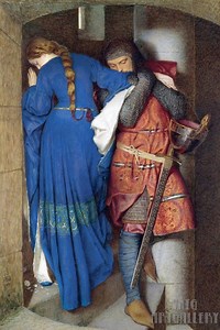 Frederic William Burton : the Meeting on the Turret Stairs (1864) Canvas Gallery Wrapped or Framed Giclee Wall Art Print (D6040) - Etsy