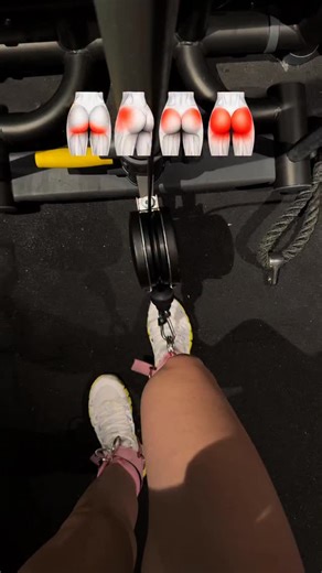 ANNA | Personal online trainer | WELLNESS on Instagram: "I’ll show you 4 variations of cable glute kickbacks, working from different angles! 🍑✨ 1. Basic kickback 2. Kickback with the foot in a diagonal position (combined extension with abduction and slight external rotation) 3. Lateral kickback (hip abduction) 4. Kickback keeping the knee in greater flexion Я покажу вам 4 варианта махов ногой назад в кроссовере, которые прорабатывают ягодицы под разными углами 🍑✨ 1. Базовый мах ногой назад 2. 