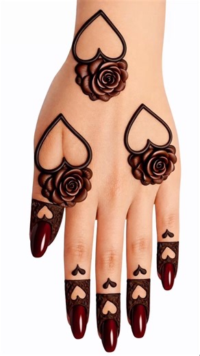 Beautiful Heart Shape Mehndi Design | Easy Simple Mehndi Design#beautiful #mehndi