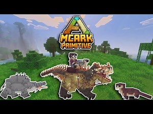 🦖MC PRIMITIVE ARK MOD para MINECRAFT BEDROCK🗻🟢 - ¡CERATOSAURUS!