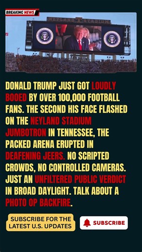 Donald Trump Loudly Booed on Neyland Stadium Jumbotron by Tennessee College Football Crowd