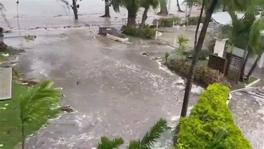 34K views · 388 reactions | Streets flooded in southern Barbados as Hurricane #Beryl, a Category 4 storm, moved through the southern Windward Islands on Monday, July 1. Beryl made landfall in Carriacou Island in Grenada with 150 mph winds this morning. Credit: UNICEF Eastern Caribbean via Storyful | WeatherBug | Facebook