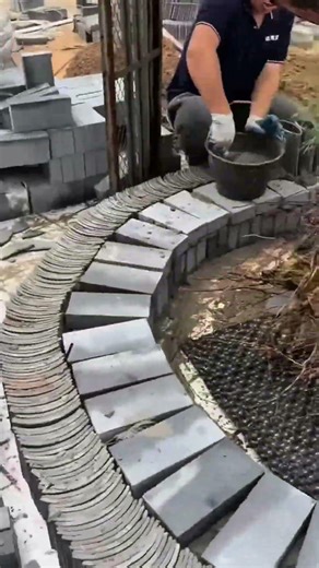 Roof Installation and Natural Garden Paving Stones Full Build Process 🏡 #construction #garden #shor