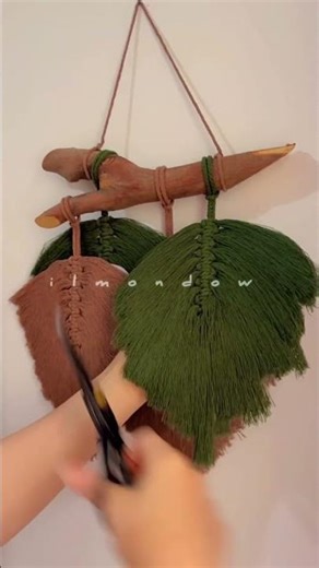 Super easy macrame leaves .😍 DIY