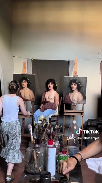 Studio hours at Charles Cecil studios in Florence #oilpainting #painting #portraitpainting #portraiture #art