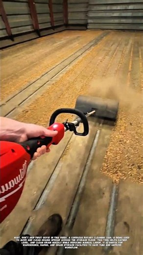 Fast Grain Cleaning Tool | Cordless Rotary Cleaner for Bulk Storage.