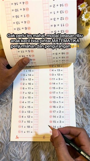 Kalau mamanya mager bikin soal, mending kasih ini aja, anak tetap lancar belajar😍🫶 #matematikaanak #belajarmatematika #penjumlahan #pengurangan #calistung