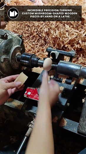 Amazing Manual Wood Lathe Shaping Skills!