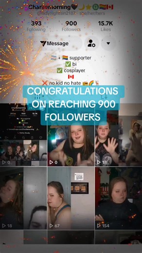 Congratulations to @Charliemorning🖤🌙⭐♎🏳️‍🌈🇨🇦 for reaching 900 followers, let's help her reach 1,000#greenscreen #giveherafollow