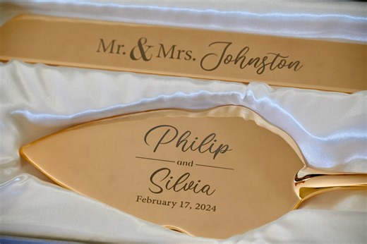 Classy Gold Cake Cutting Set With Gift Box, Wedding Cake Server Set, Engagement Gift - Etsy