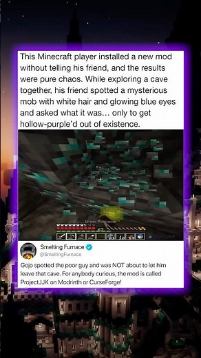 This Minecraft player installed a new mod without telling his friend, and the results were pure
