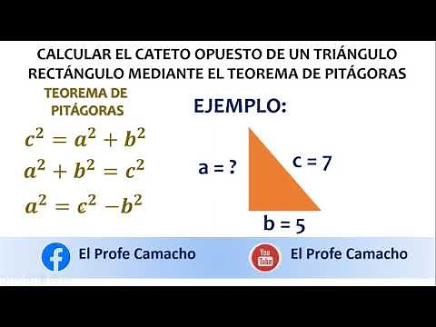 Calcular cateto opuesto de un triángulo rectángulo mediante el Teorema de Pitágoras