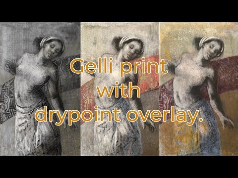 Gelliprint with dry-point overlay