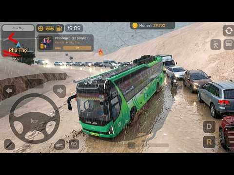 Coach Bus Simulator Vietnam - Heavy Rain Forced Me to Take a Different Route & Everything Went Wrong