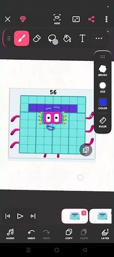 Numberblocks 56 blueberry inflation