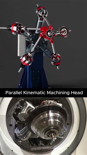 Parallel Kinematic Machining Head #mechanic #engineering #machine