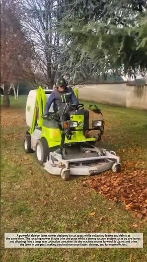 Amazing Lawn Machine That Collects Leaves and Grass in One Pass!
