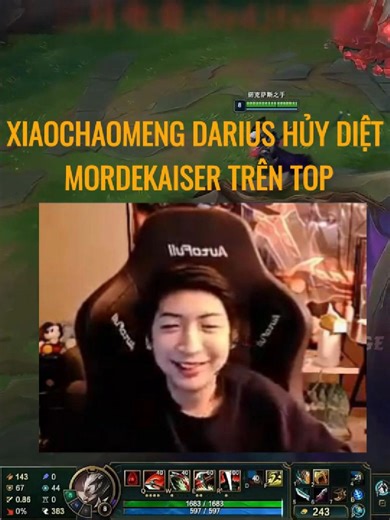 Xiaochaomeng Darius hủy diệt Mordekaiser trên top #lienminhhuyenthoai #lienminhmontage #leaguoflegends #lolhighlight #xiaochaomeng