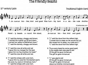 The Friendly Beasts Beth's Notes Songs   Resources