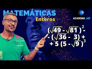 Combined operations on integers with powers and roots and parentheses