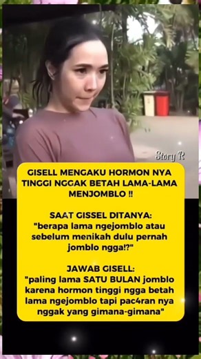 Gisell Akui Hormon Tinggi‼️Cuma Kuat 1 Bulan Menjomblo 😱