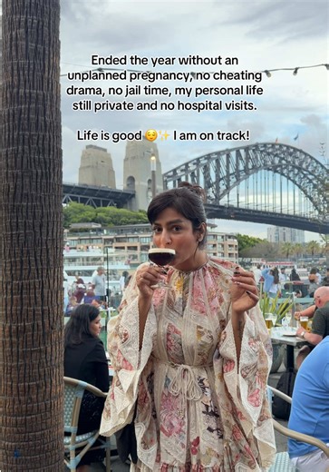 In Sydney, wearing a Zimmermann dress and Bottega shoes on New Year’s Eve, with all our clients wrapped up at the office. Paid our suppliers and made sure salaries, commissions, and 13th-month pay were all on time. This is my version of a happy, fulfilled life and I effin’ love it. ✨🥂