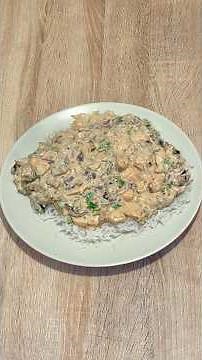 Recette complète du poulet au champignon 🍄‍🟫🔥❤️ #creamy #food #recette #cooking #chicken
