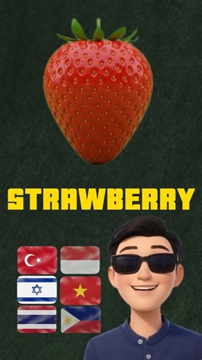 STRAWBERRY in 6 Languages ! 🌎